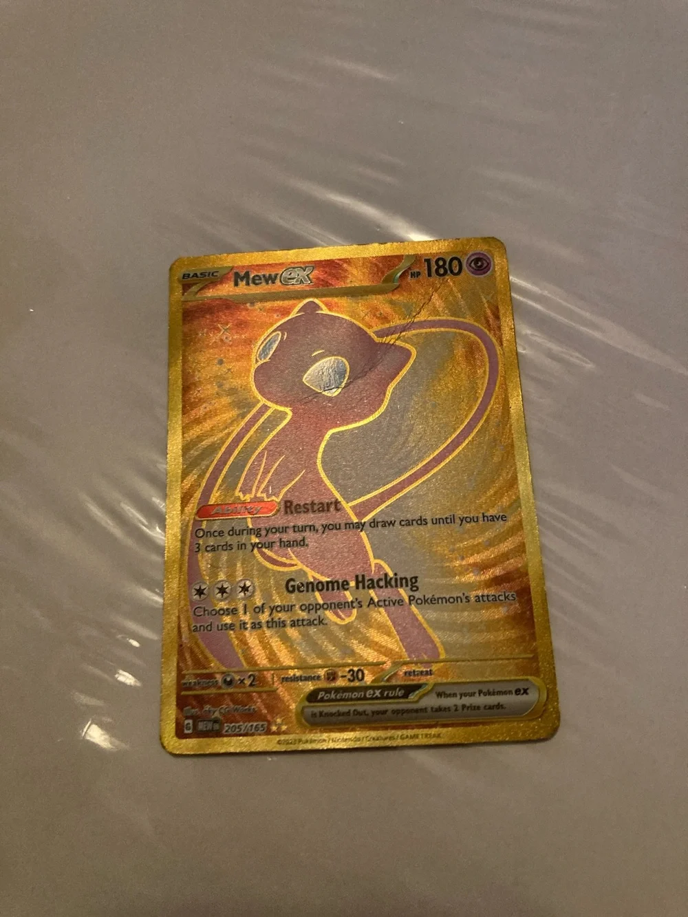 (BENT)Mew EX Gold Holo Trading Card - Gold